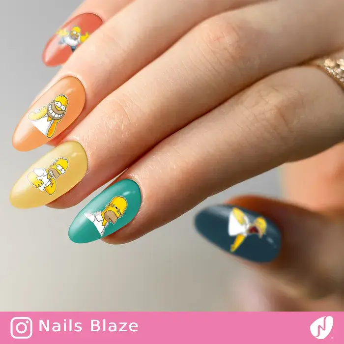 Homer Simpson | Cartoon Nails - NB93